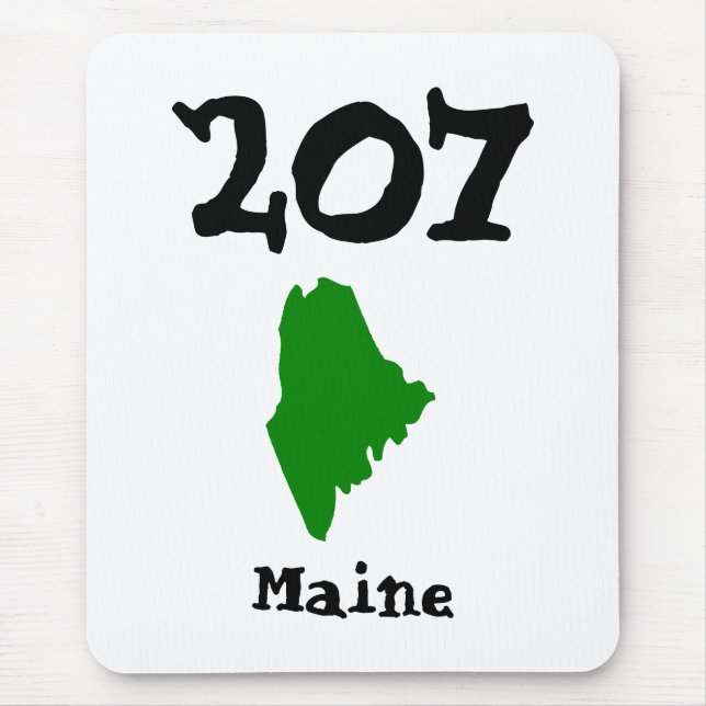 207, Area Code of Maine Mouse Pad (Front)