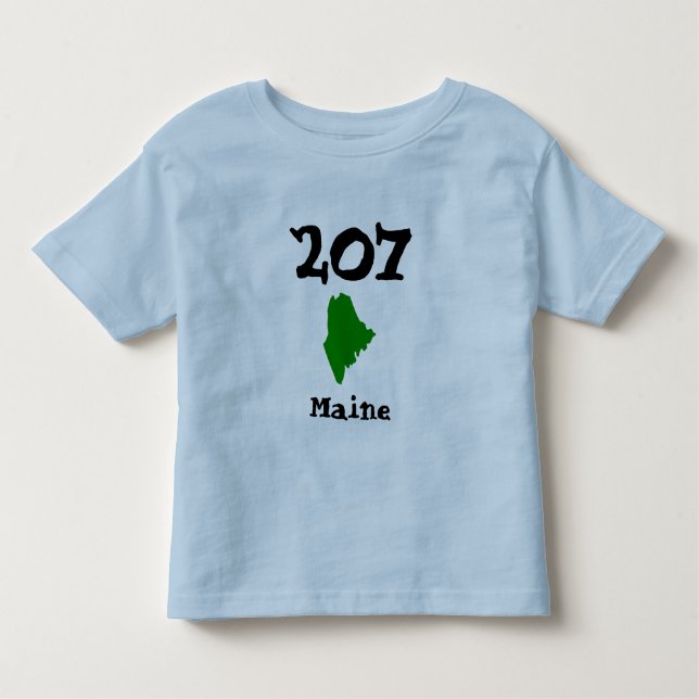 207, Maine Area Code (Portland, Bangor, Kittery) Toddler T-Shirt (Front)