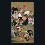 20. 群鶏図, 若冲 Flock of Roosters, Jakuchu Poster<br><div class="desc">Itō Jakuchū (1716 - 1800) was an Eccentric Japanese painter of the mid-Edo period. Though many of his paintings concern traditionally Japanese subjects, particularly chickens and other birds, his painting style and methods were heavily influenced by Western painting. Many of his otherwise traditional works display a great degree of experimentation with perspective, and with...</div>