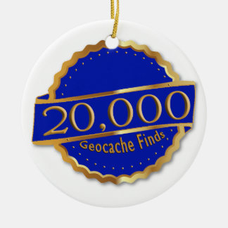 20,000 FINDS ACHIEVEMENT GeoCaching AWARD Ceramic Ornament