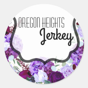20 - 1.5" Business Stickers Lavender Hibiscus on