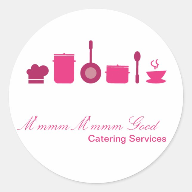 20 - 1.5"  Catering Chef Business Stickers (Front)