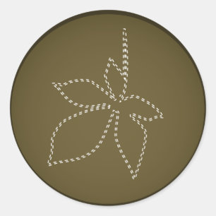 20 - 1.5  Envelope Seal Autumn Floral Fall Brown