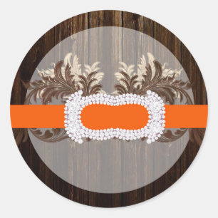 20 - 1.5 Envelope Seal Barn Wood Diamond Ribbon