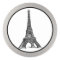 20 - 1.5" Envelope Seal Black Eiffel Tower