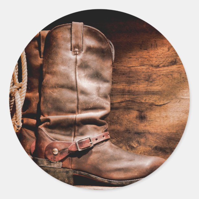 20 - 1.5  Envelope Seal Cowboy Boots Barn Wood Rus (Front)