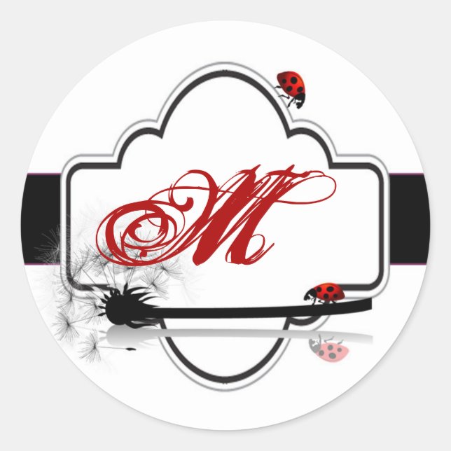 20 - 1.5  Envelope Seal Lady Bug Dandilion Flower (Front)