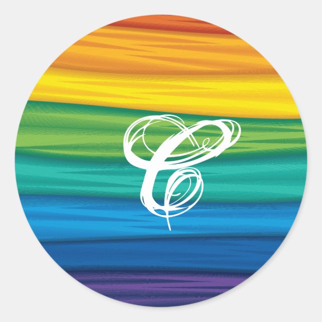 20 - 1.5  Envelope Seal lgbtq rainbow flag lesbian (Front)