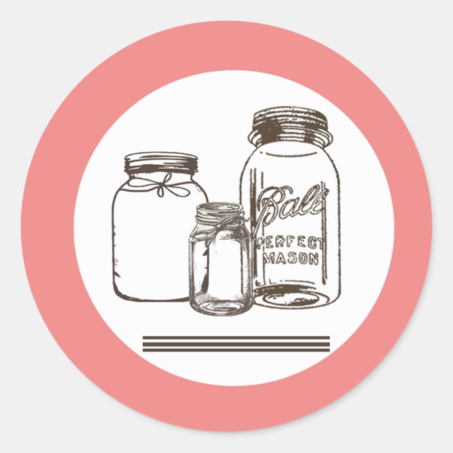 20 - 1.5  Envelope Seal Mason Jar Country Rustic (Front)