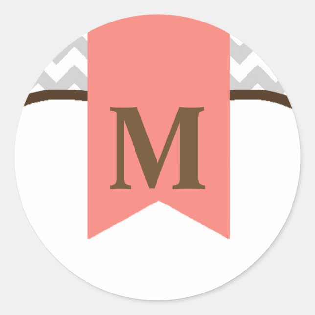 20 - 1.5  Envelope Seal Modern Chevron Stripe Cora (Front)