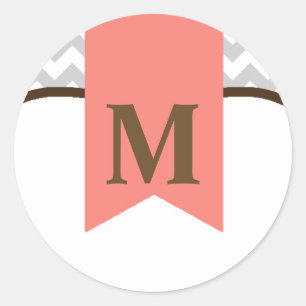 20 - 1.5 Envelope Seal Modern Chevron Stripe Cora