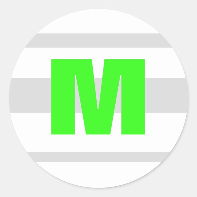 20 - 1.5  Envelope Seal Modern Neon Stripe Green (Front)