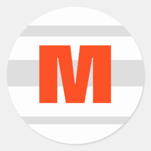 20 - 1.5  Envelope Seal Modern Neon Stripe Orange