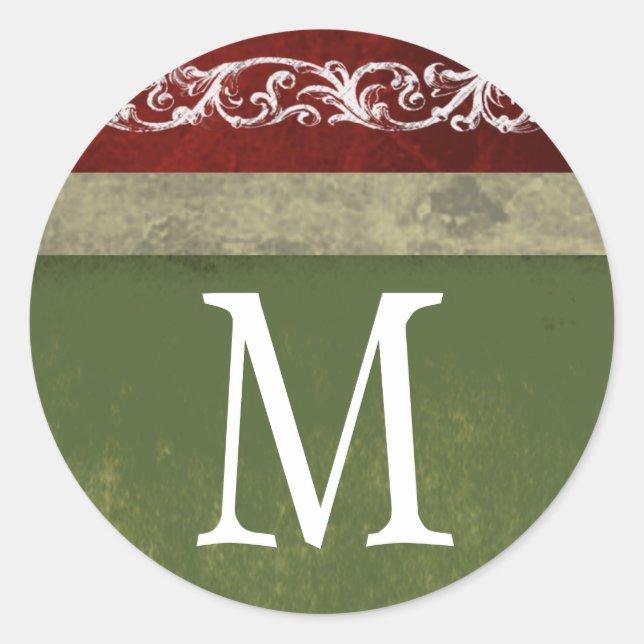 20 - 1.5  Envelope Seal Monogram Christmas XMAS (Front)