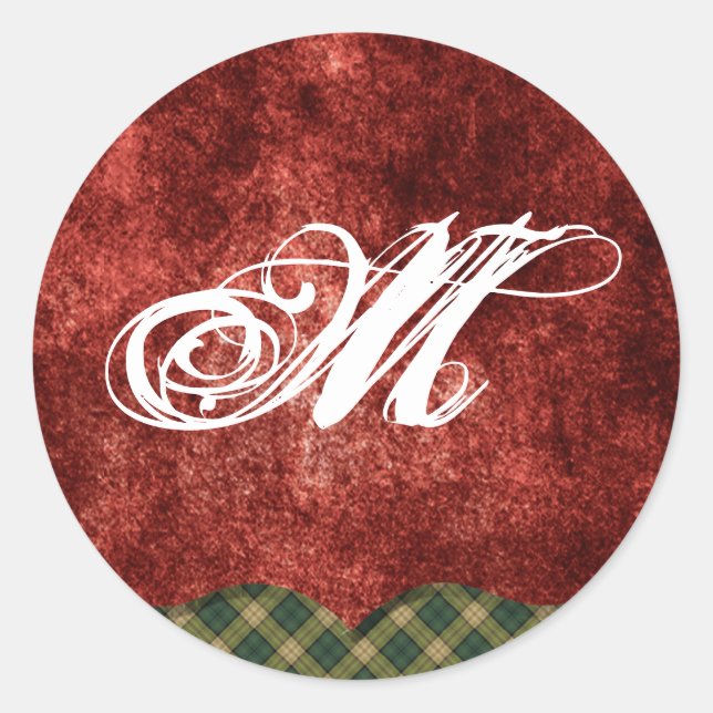 20 - 1.5  Envelope Seal Monogram Christmas XMAS (Front)