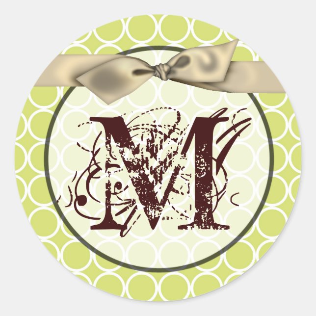 20 - 1.5  Envelope Seal Monogram Green Cricle Patt (Front)