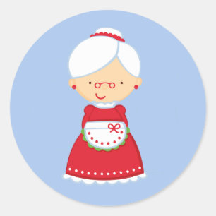 20 - 1.5" Envelope Seal Mrs Santa Clause