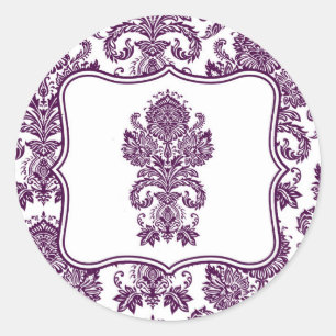 20 - 1.5 Envelope Seal Plum Purple Damask Lace