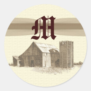 20 - 1.5  Envelope Seal Vintage Country Barn Farm