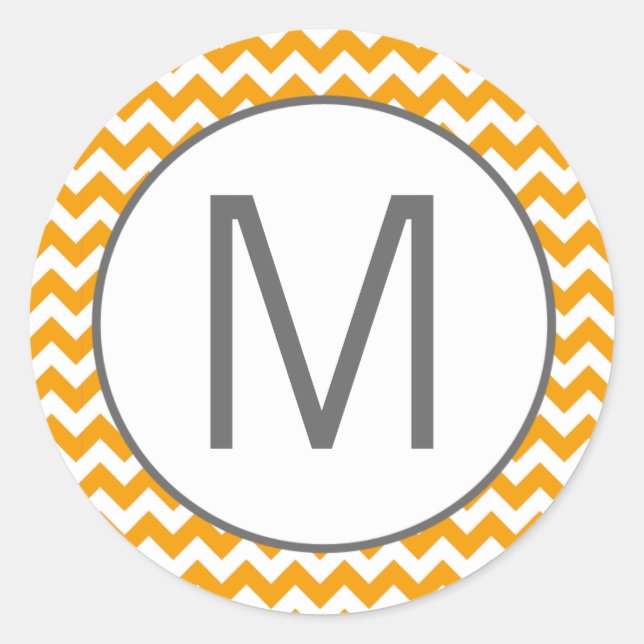 20 - 1.5  Envelope Seal Yellow Grey Chevron (Front)