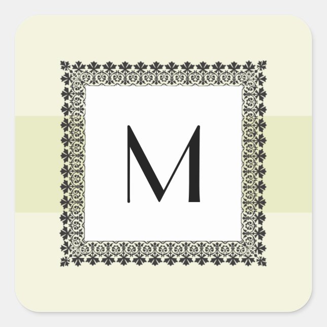 20 - 1.5" Envelope Sticker Light Green/Grey Formal (Front)