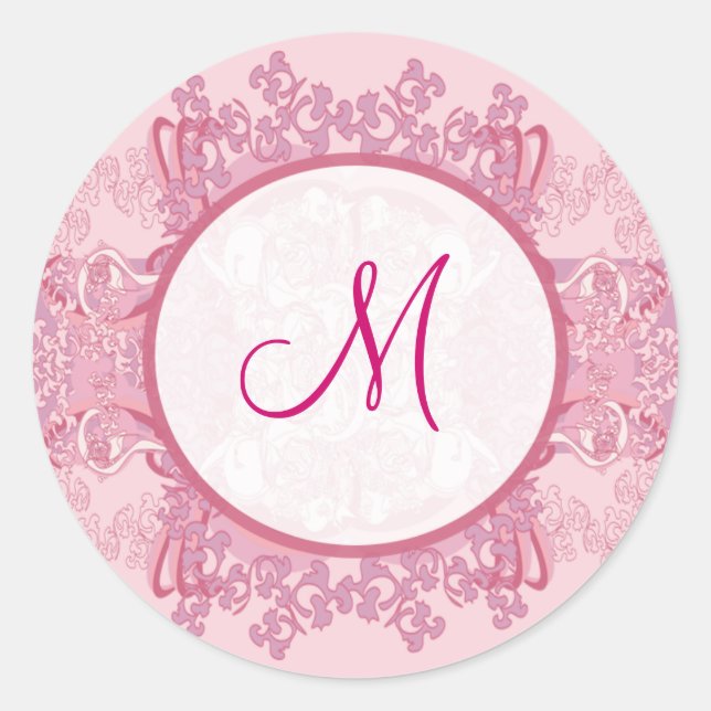 20 - 1.5" Envelope Sticker Pink/Purple Chinese Scr (Front)