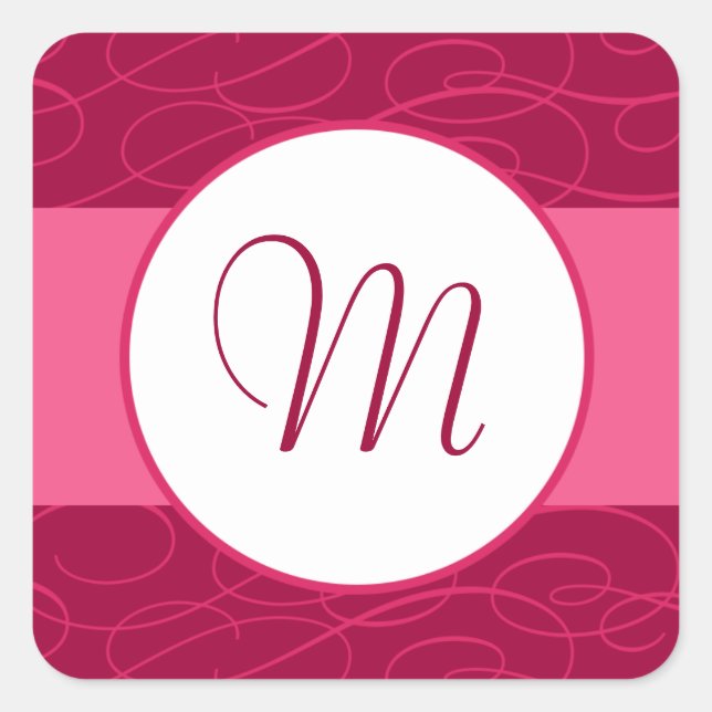 20 - 1.5" Envelope Sticker Raspberry Pink Loops/Sw (Front)