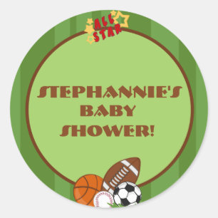 20 - 1.5" Favour Stickers All-Star Green