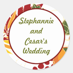 20 - 1.5" Favour Stickers Fall Foliage Leaves