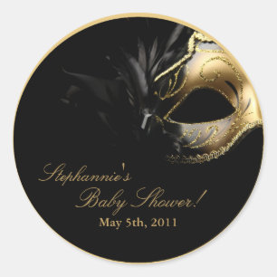 20 - 1.5"  Favour Stickers Masquerade Mask Sweet 1