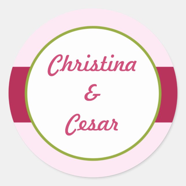 20 - 1.5" Favour Stickers Pink Orchid Long Stem Fl (Front)