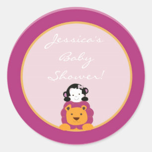 20 - 1.5"  Favour Stickers Sweet Safari