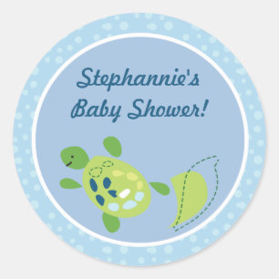 20 - 1.5" Favour Stickers Turtle Reef Ocean Sea