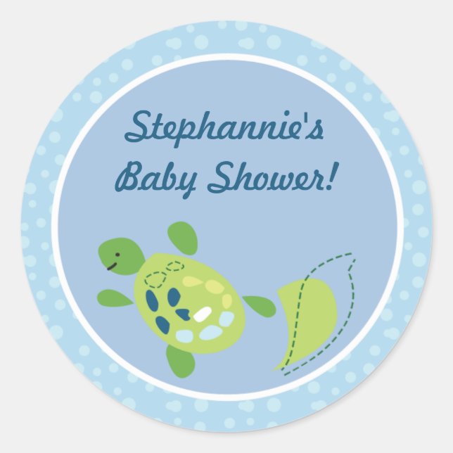 20 - 1.5"  Favour Stickers Turtle Reef Ocean Sea (Front)