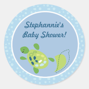 20 - 1.5" Favour Stickers Turtle Reef Ocean Sea