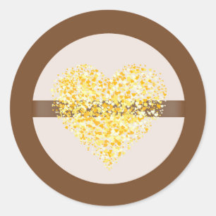 20 - 1.5 Inch Envelope Seals Autumn Hearts