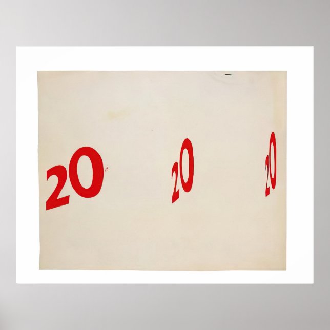 20 20 20 - 1962  - Edward Ruscha Poster (Front)