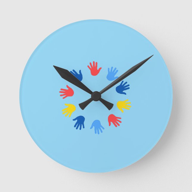 20,32 Hands round acrylic wall clock (Front)