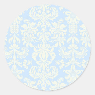20 Blue/White Damask Wedding Envelope Seal