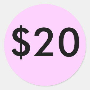$20 CLASSIC ROUND STICKER