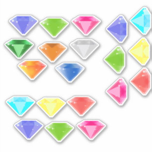 20 Diamonds of Different Colours - Gemstone Gems