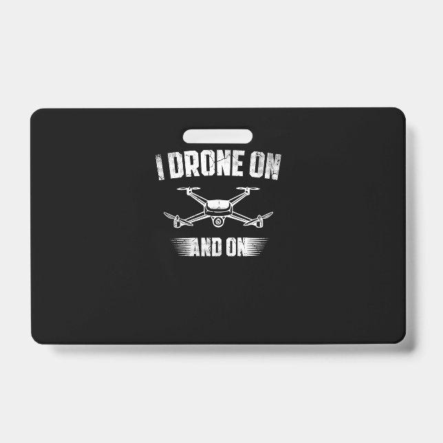 20.Drones for a Drone Pilot ID Badge (Front)