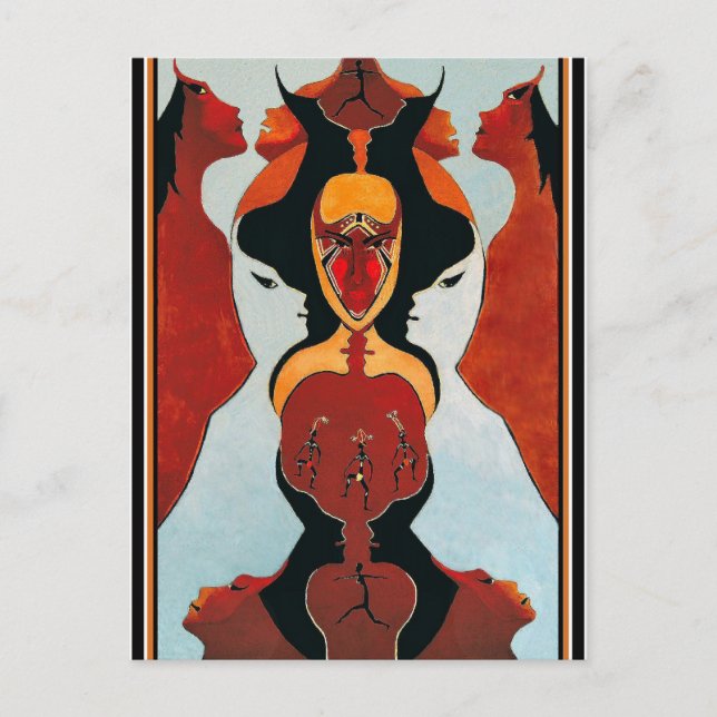 20 Faces - Tribal Dance Postcard (Front)