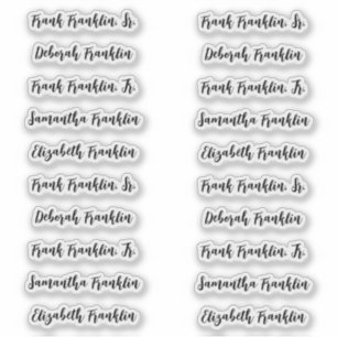 20 Guest Names Modern Bold Calligraphy Script