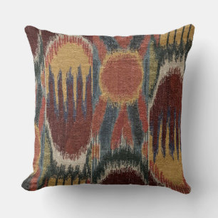 20 inch square pillow with ikat design