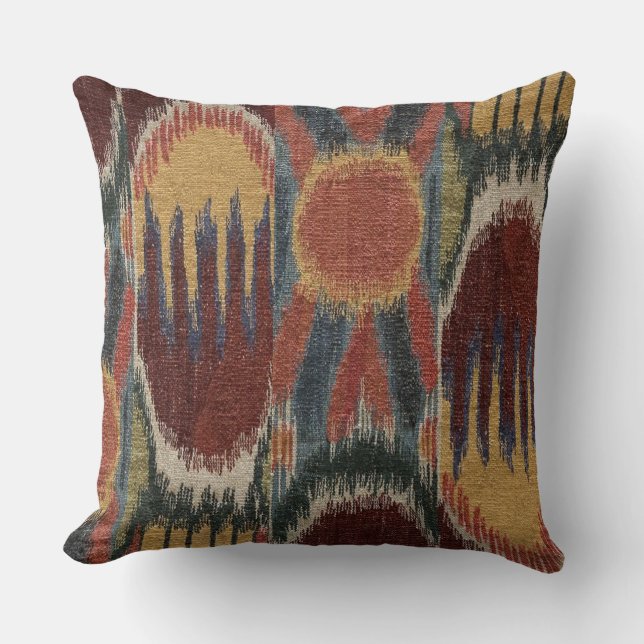 20 inch square pillow with ikat design (Front)