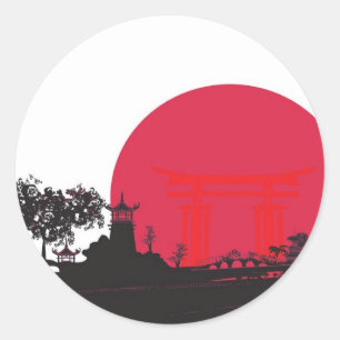 20 Japanese Rising Sun Wedding Envelope Seal