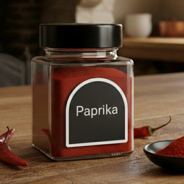 20 kitchen herbs and spices, black and white label (Creator Uploaded)