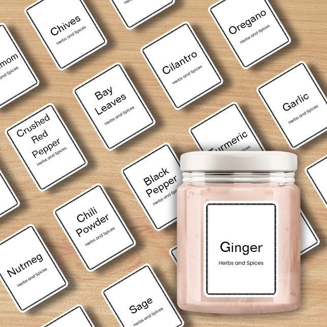 20 kitchen herbs and spices, minimal modern  (Creator Uploaded)