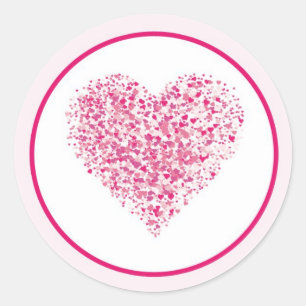 20 Light Pink Heart Wedding Envelope Seal